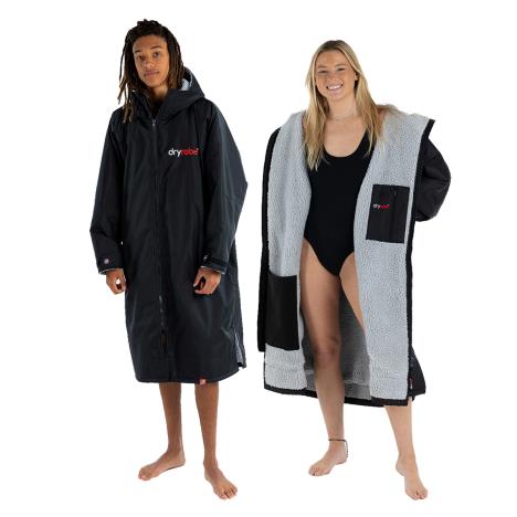 dryrobe Advance Long Sleeve Changing Robe - Black / Grey   £156.75